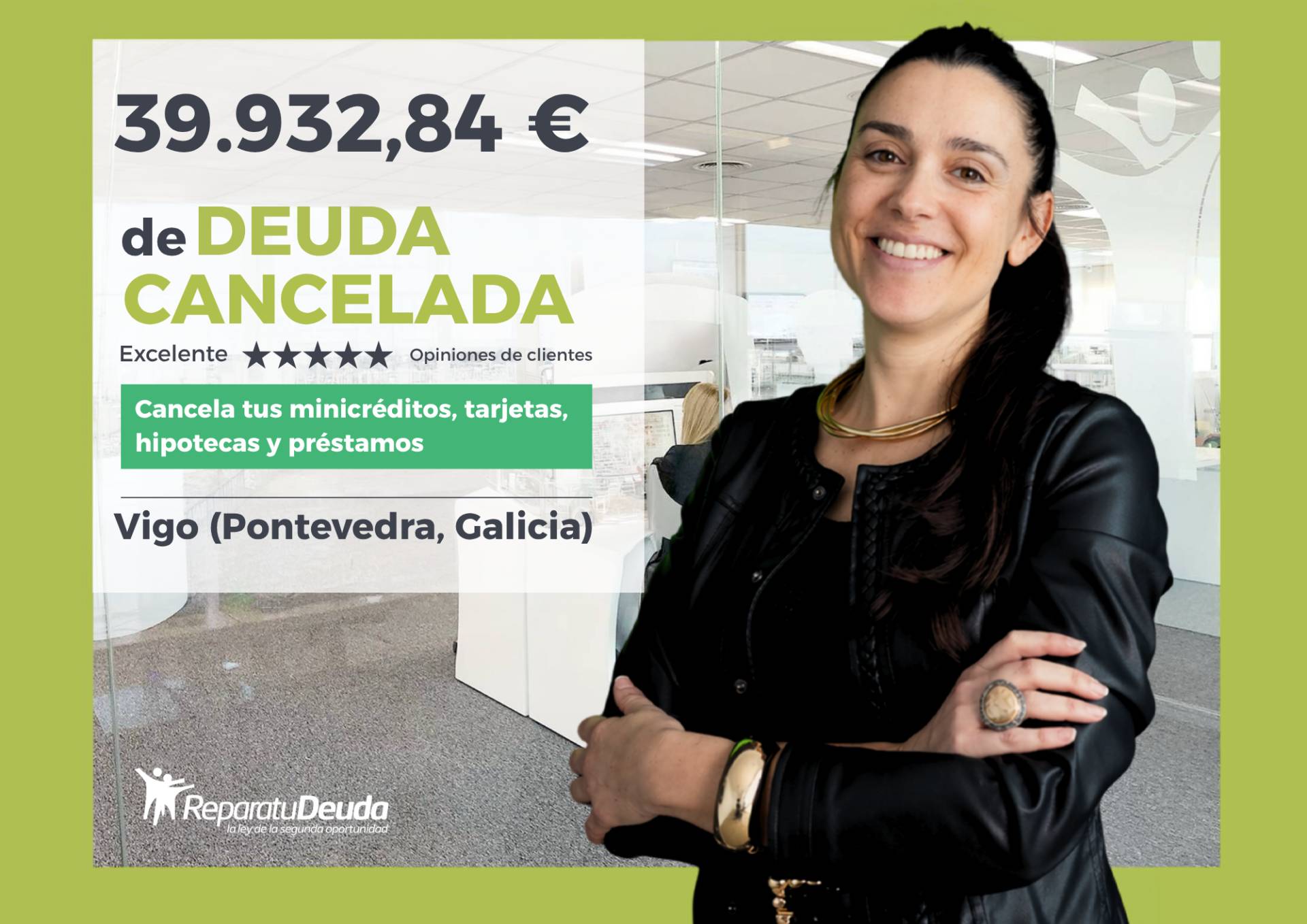 Un hombre deja atrás 39.932,84 € con Repara tu Deuda Abogados y la Ley de Segunda Oportunidad en Vigo (Pontevedra, Galicia)