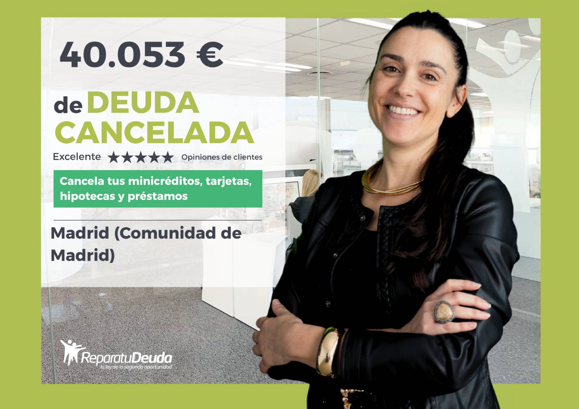 Repara tu Deuda logra la exoneración de 40.053 € para una pareja en Madrid (Comunidad de Madrid) mediante la Ley de Segunda Oportunidad