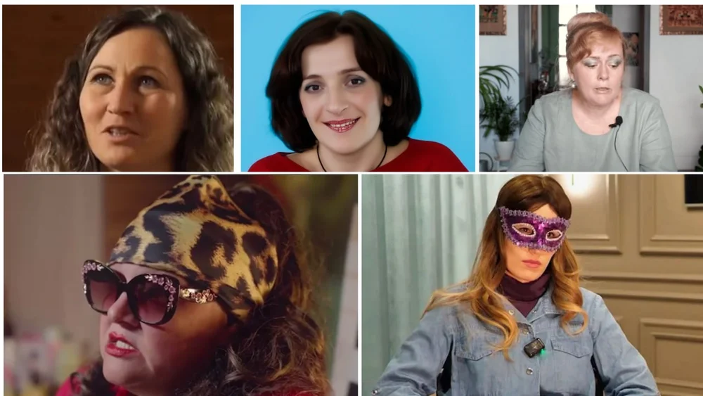 En el video se muestran fotografías de estas actrices