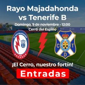 Rayo Majadahonda contra Tenerife B